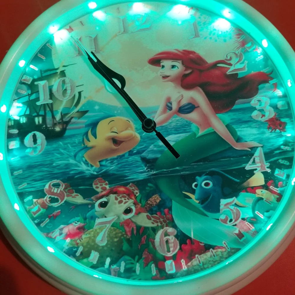 The little mermaid led clock